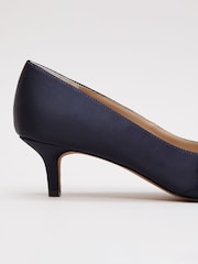Phase Eight Blue Satin Kitten Heels - Image 7 of 7