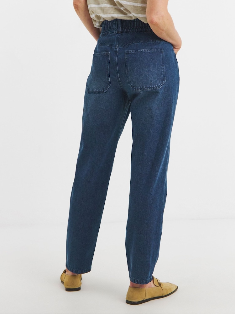JD Williams Elasticated Waist Tapered Jeans - Imagen 2 de 4