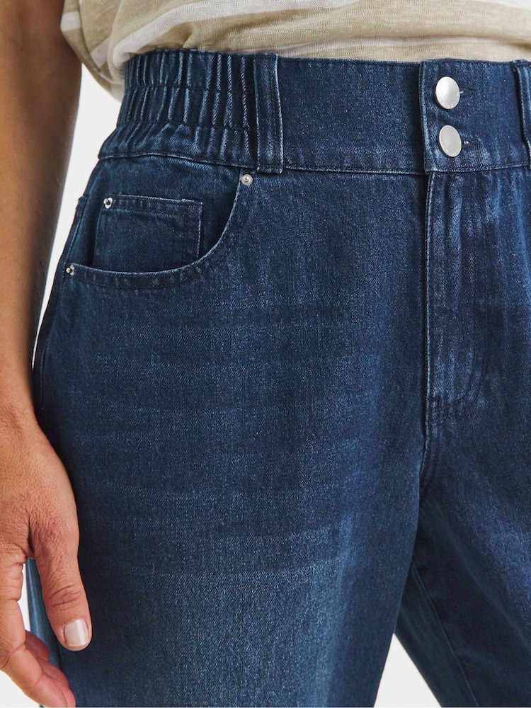 JD Williams Elasticated Waist Tapered Jeans - Imagen 4 de 4