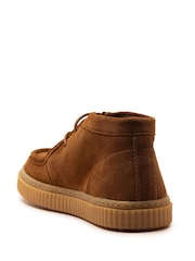 Off The Hook Tan Bolan Suede Leather Lace Up Casual Ankle Boots - Image 3 of 8