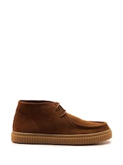 Off The Hook Tan Bolan Suede Leather Lace Up Casual Ankle Boots - Image 8 of 8