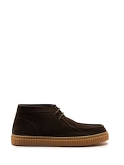 Off The Hook Brown Bolan Suede Leather Lace Up Casual Ankle Boots - Image 2 of 6