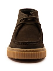 Off The Hook Brown Bolan Suede Leather Lace Up Casual Ankle Boots - Image 4 of 6