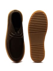 Off The Hook Brown Bolan Suede Leather Lace Up Casual Ankle Boots - Image 6 of 6