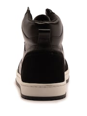 Off The Hook Black Shaw Leather Hi-Top Lace Up Trainer Sneakers - Image 5 of 6