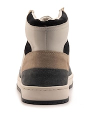 Off The Hook White Copper Leather Hi-Top Lace Up Trainer Sneakers - Image 5 of 6