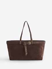 Apatchy Chocolate Brown Suede Bag - Image 1 of 1