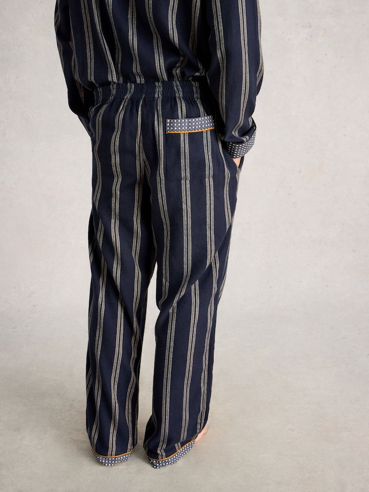 White Stuff Blue Moorland Flannel Pyjamas Trousers - Image 2 of 6 White Stuff Blue Moorland Flannel Pyjamas Trousers - Image 2 of 6
