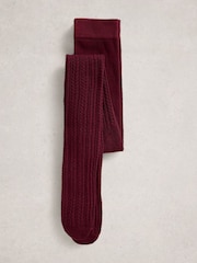 White Stuff Purple Patty Pattern Tights - Image 1 of 2