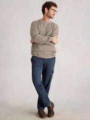 White Stuff Natural Plated Crew Neck Jumper - Image 1 of 6