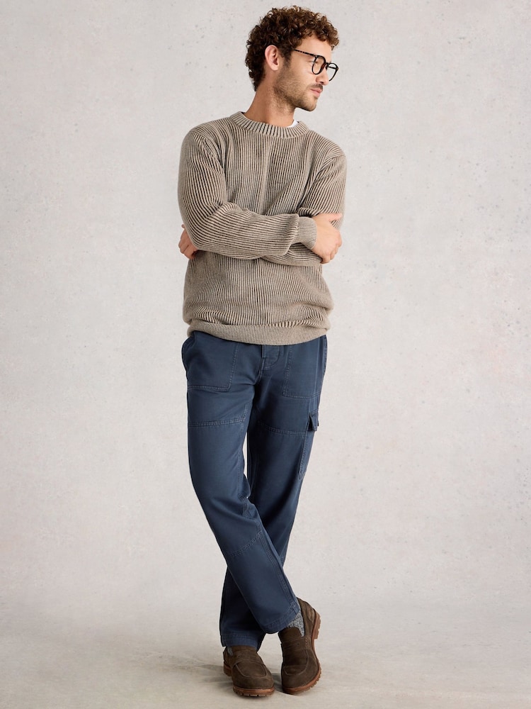 White Stuff Natural Plated Crew Neck Jumper - Image 1 of 6