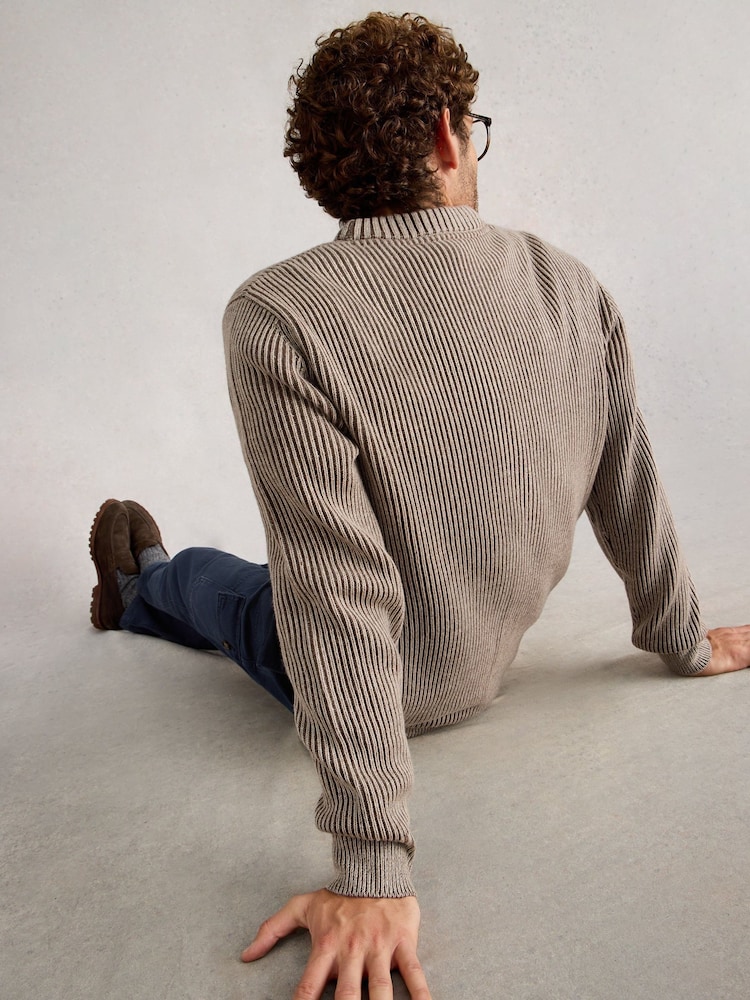White Stuff Natural Plated Crew Neck Jumper - Image 2 of 6