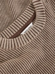 White Stuff Natural Plated Crew Neck Jumper - Image 6 of 6
