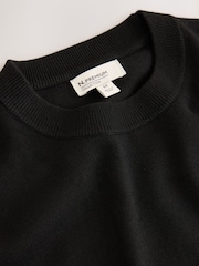 Black Relaxed Fit N. Premium Ultrasoft Smart Knitted T-Shirt - Image 6 of 7