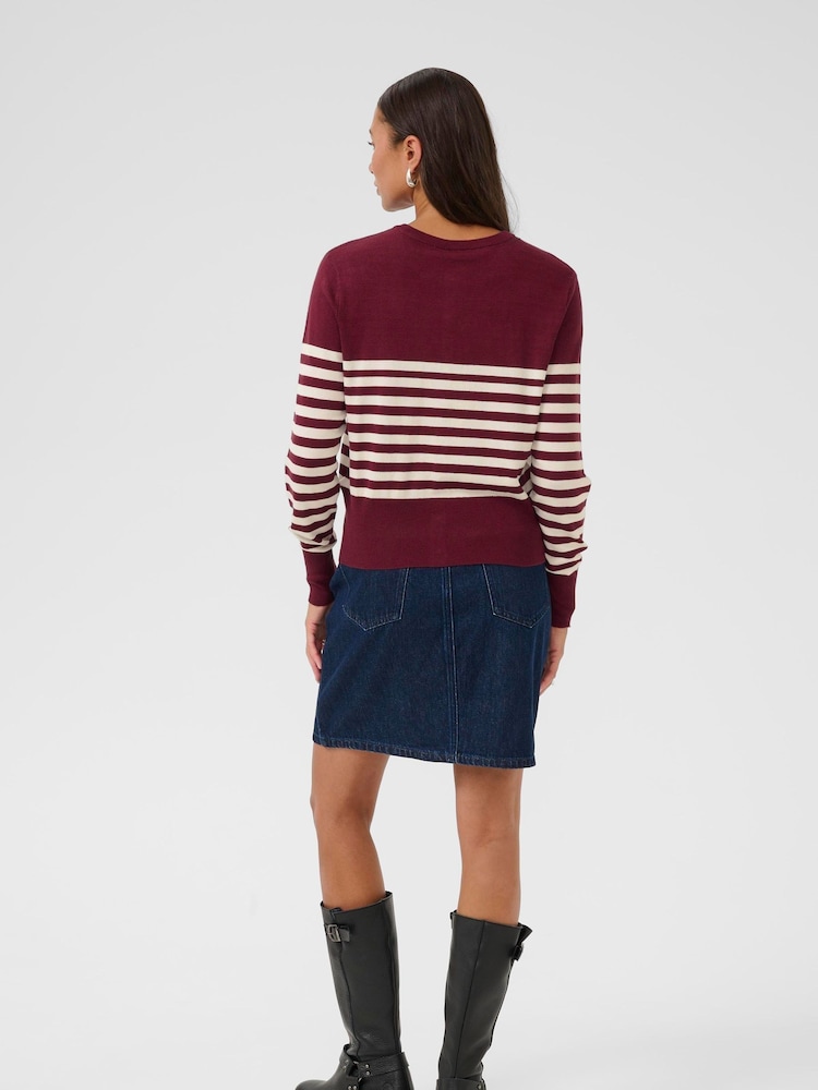 Kaffe Red KAlizza Cardigan V-Neck Style - Image 2 of 6