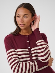 Kaffe Red KAlizza Cardigan V-Neck Style - Image 4 of 6