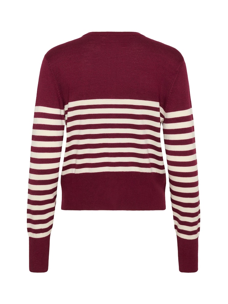 Kaffe Red KAlizza Cardigan V-Neck Style - Image 6 of 6