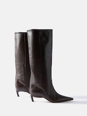 Mint Velvet Brown Piper Leather Long Boots - Image 2 of 3