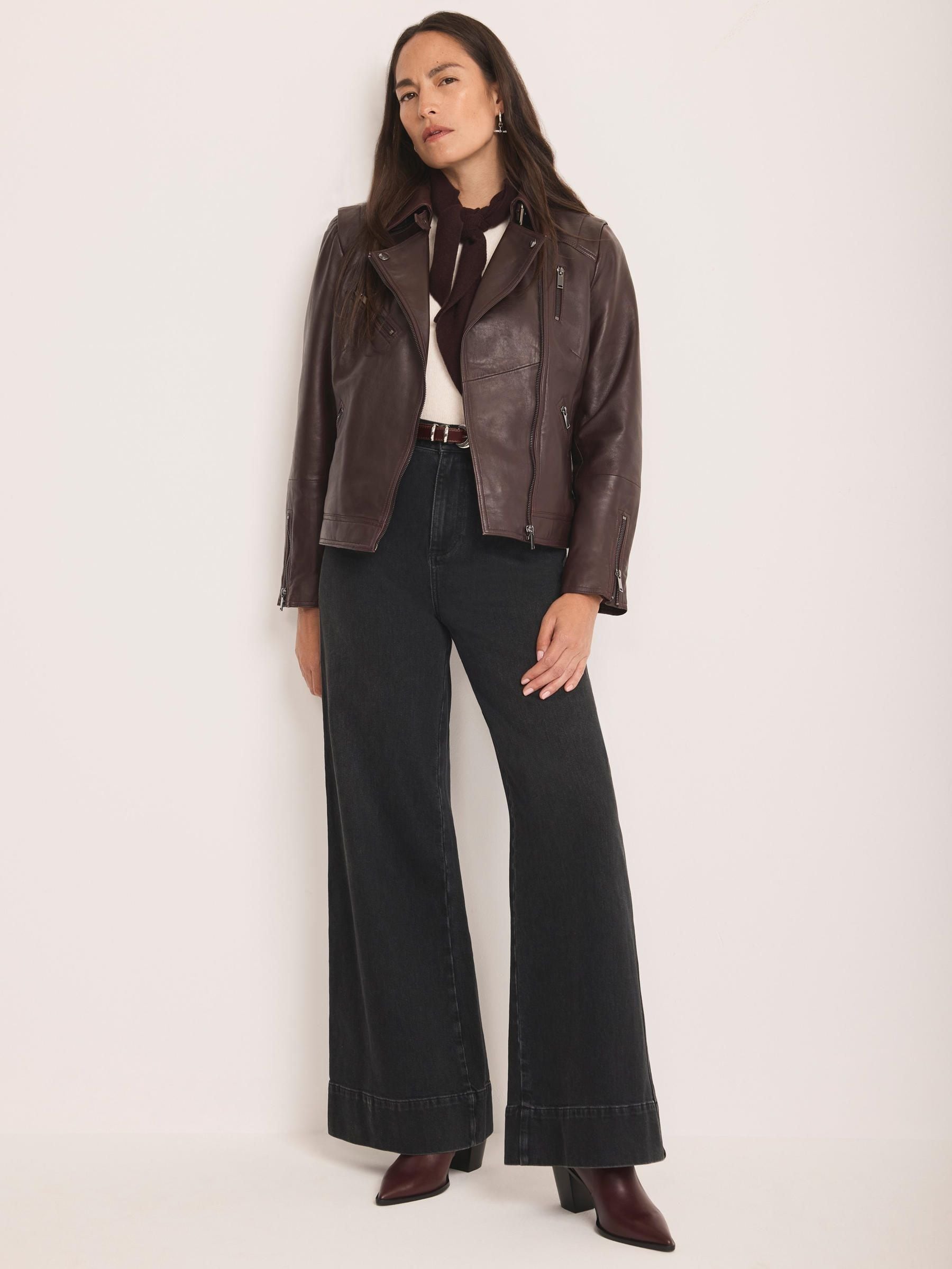 Buy Mint Velvet Red Leather Biker Jacket from Next USA