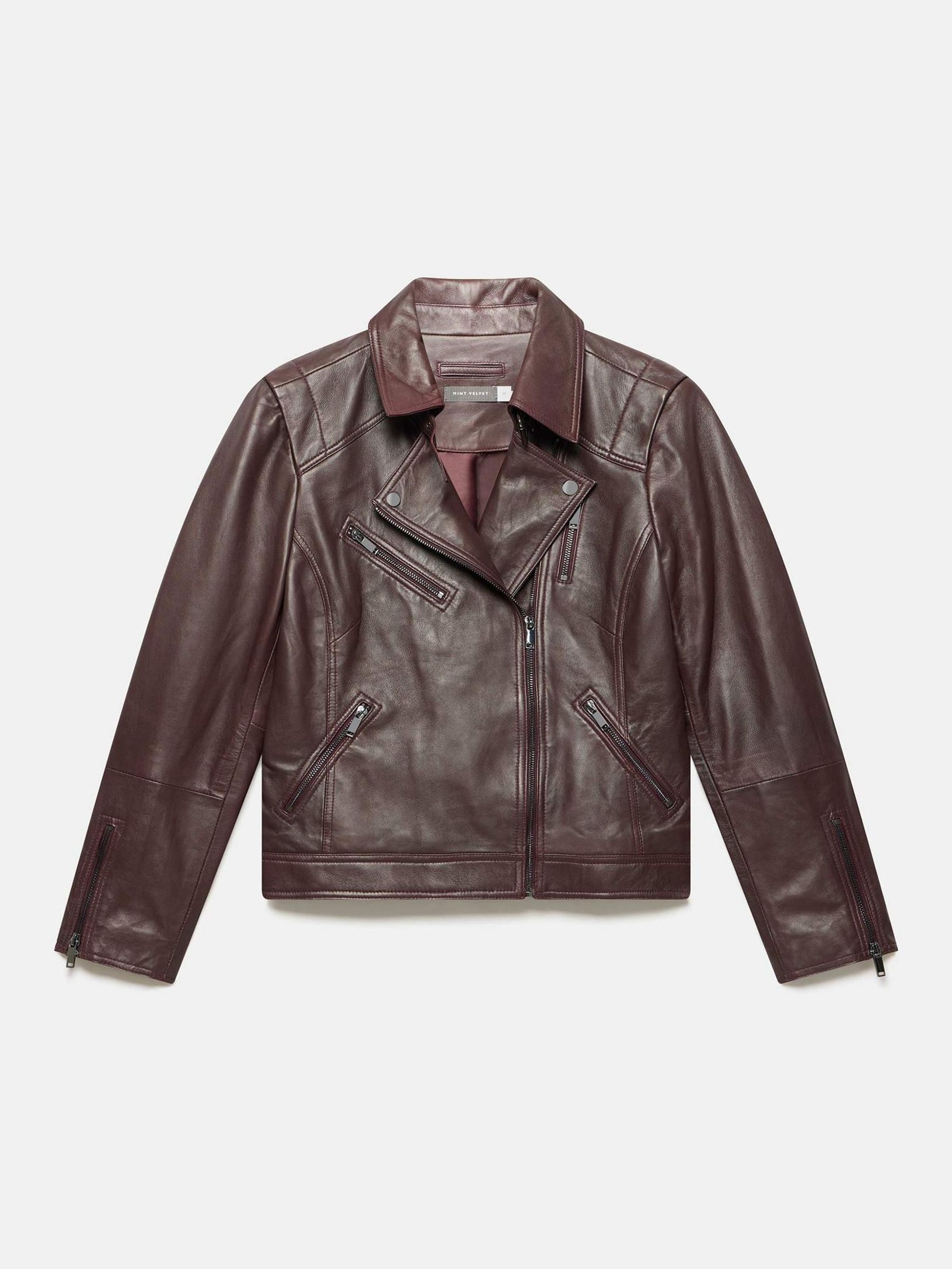Buy Mint Velvet Red Leather Biker Jacket from Next USA