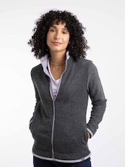 Weird Fish Black Ariana Full Zip Grid Fleece - Image 1 of 7