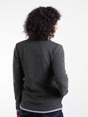 Weird Fish Black Ariana Full Zip Grid Fleece - Image 2 of 7