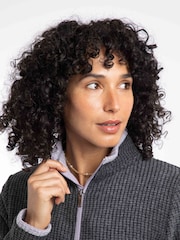 Weird Fish Black Ariana Full Zip Grid Fleece - Image 4 of 7