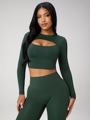 Fabletics Green Airlite Keyhole Top - Image 1 of 4