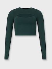 Fabletics Green Airlite Keyhole Top - Image 4 of 4