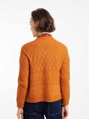 Weird Fish Brown Amiens Mixed Stitch Cardigan - Image 2 of 5