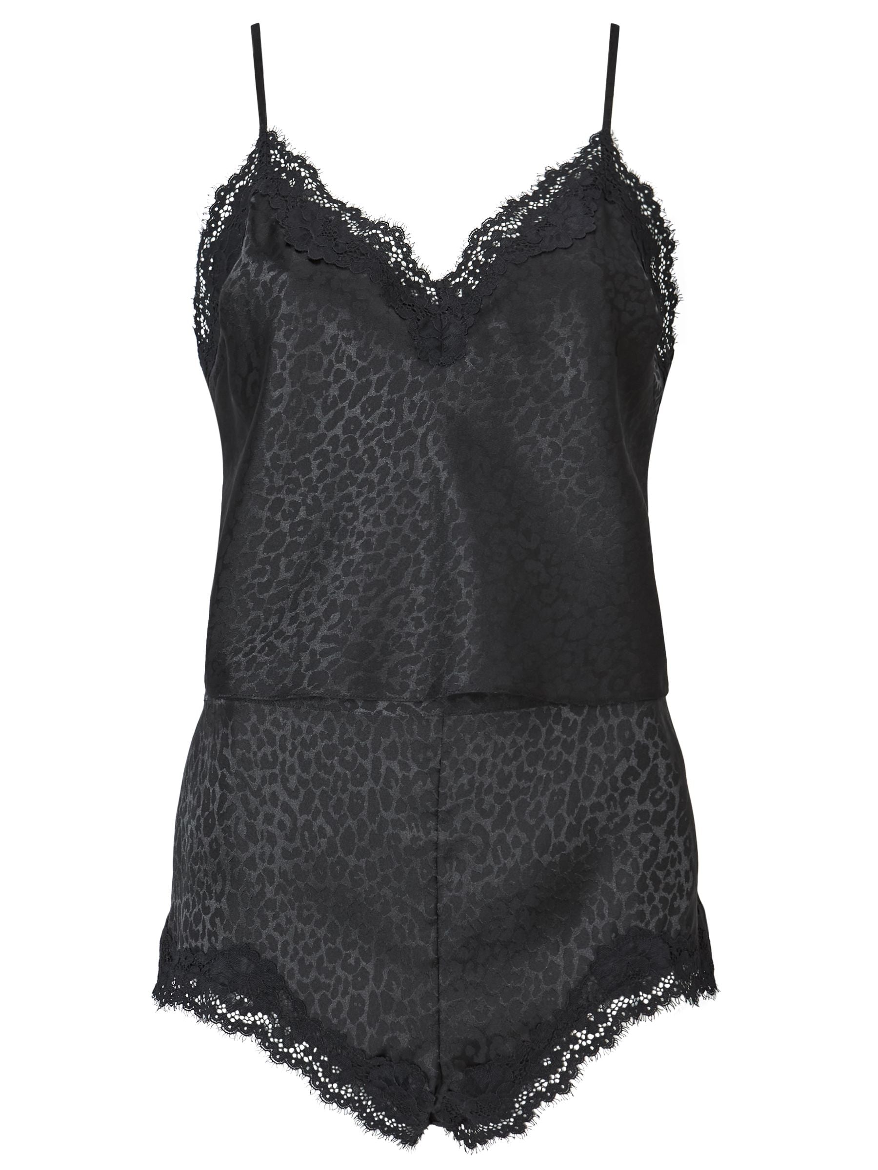 Buy Ann Summers Black Signature Satin Short Cami Pyjamas Set from