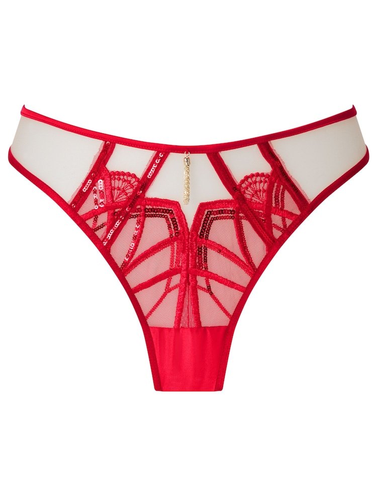 Ann Summers Red Thong Desiring Decadence High Waist Brazilian Knickers - Image 6 of 6 Ann Summers Red Thong Desiring Decadence High Waist Brazilian Knickers - Image 6 of 6