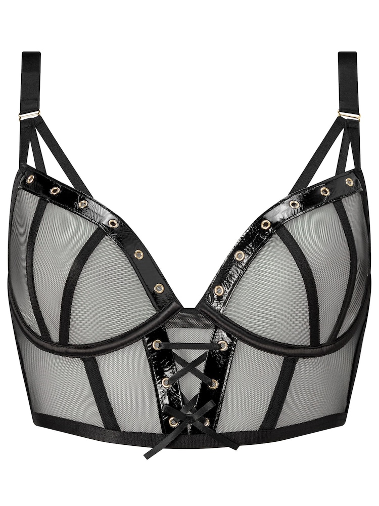 Ann Summers Black Eternal Temptation Non Pad Plunge Bra - Image 4 of 4 Ann Summers Black Eternal Temptation Non Pad Plunge Bra - Image 4 of 4