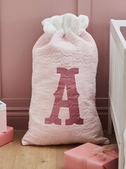 Personalised Initial Pink Velvet Gift Sack by My 1st Years - Image 1 of 3