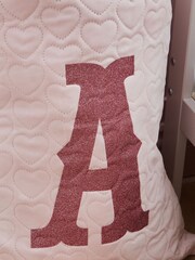 Personalised Initial Pink Velvet Gift Sack by My 1st Years - Image 2 of 3