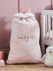 Personalised Name Pink Velvet Gift Sack by My 1st Years - Image 1 of 3
