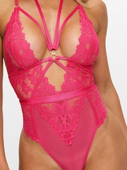 Ann Summers Light Pink Confession Lace And Mesh Crotchless Body - Image 5 of 7