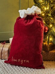 Personalised Name Red Velvet Gift Sack by My 1st Years - Image 1 of 3