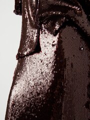 Y.A.S Red Sequin Maxi Skirt - Imagen 4 de 5