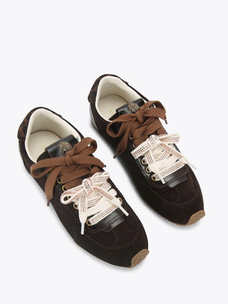 Kurt Geiger London Dark Brown Islington Trainers - Image 2 of 4