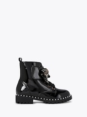 Kurt Geiger London Black Junior Kensington Strap Bow Boots - Image 1 of 4