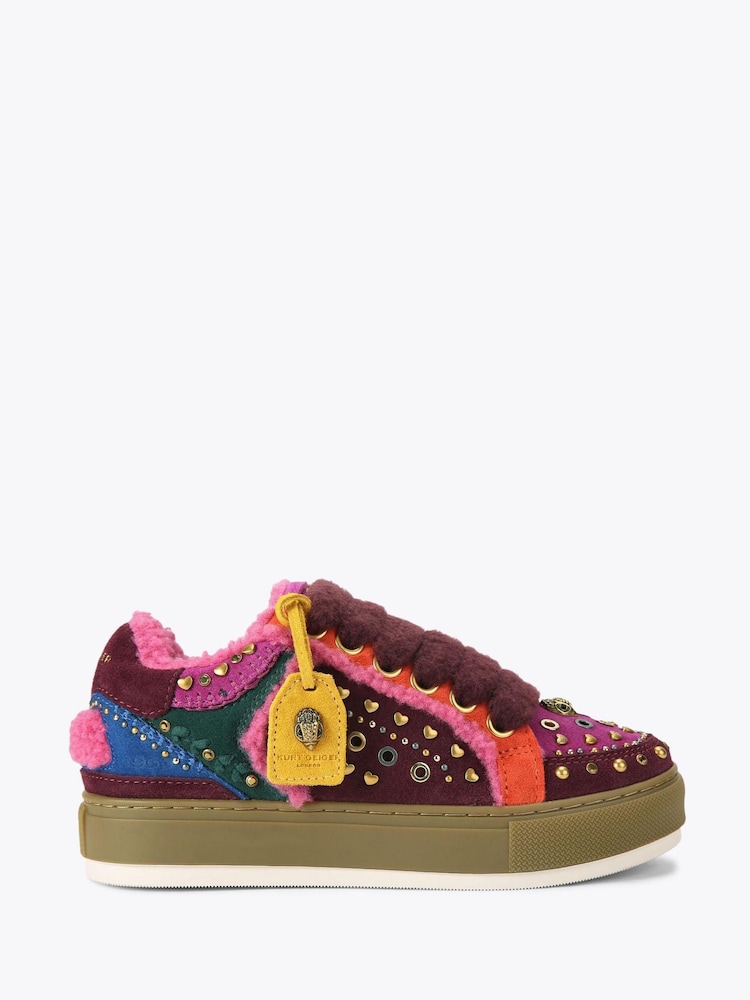 Kurt Geiger London Pink Southbank Tag Trainers - Image 1 of 4