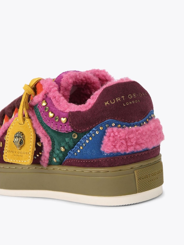 Kurt Geiger London Pink Southbank Tag Trainers - Image 2 of 4 Kurt Geiger London Pink Southbank Tag Trainers - Image 2 of 4