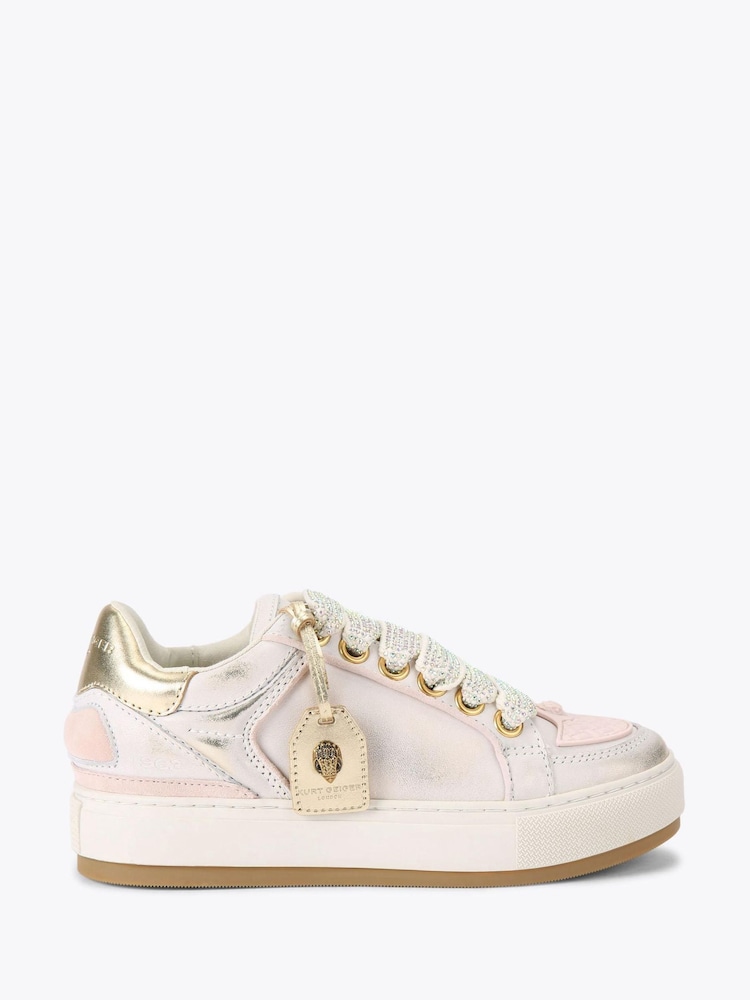 Kurt Geiger London Pink Southbank Tag Trainers - Image 1 of 4