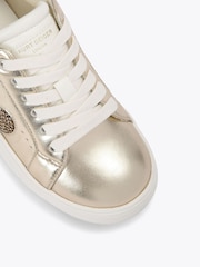 Kurt Geiger London Gold Junior Mini Lana Heart Trainers - Image 3 of 4