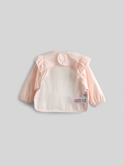 JoJo Maman Bébé Pink Woodland Frill Sleeved Bib - Image 2 of 5