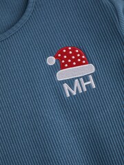 Personalised Women's Embroidered Santa Hat Pyjamas Set by Stitch Style - Image 3 of 6