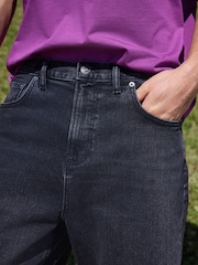 Black Denim Jort Shorts - Image 4 of 5