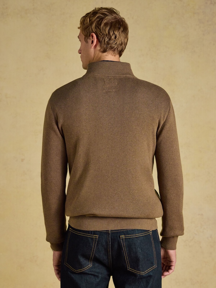 Joules Hillside Brown Knitted Cardigan - Image 2 of 7 Joules Hillside Brown Knitted Cardigan - Image 2 of 7