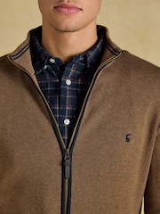 Joules Hillside Brown Knitted Cardigan - Image 3 of 7